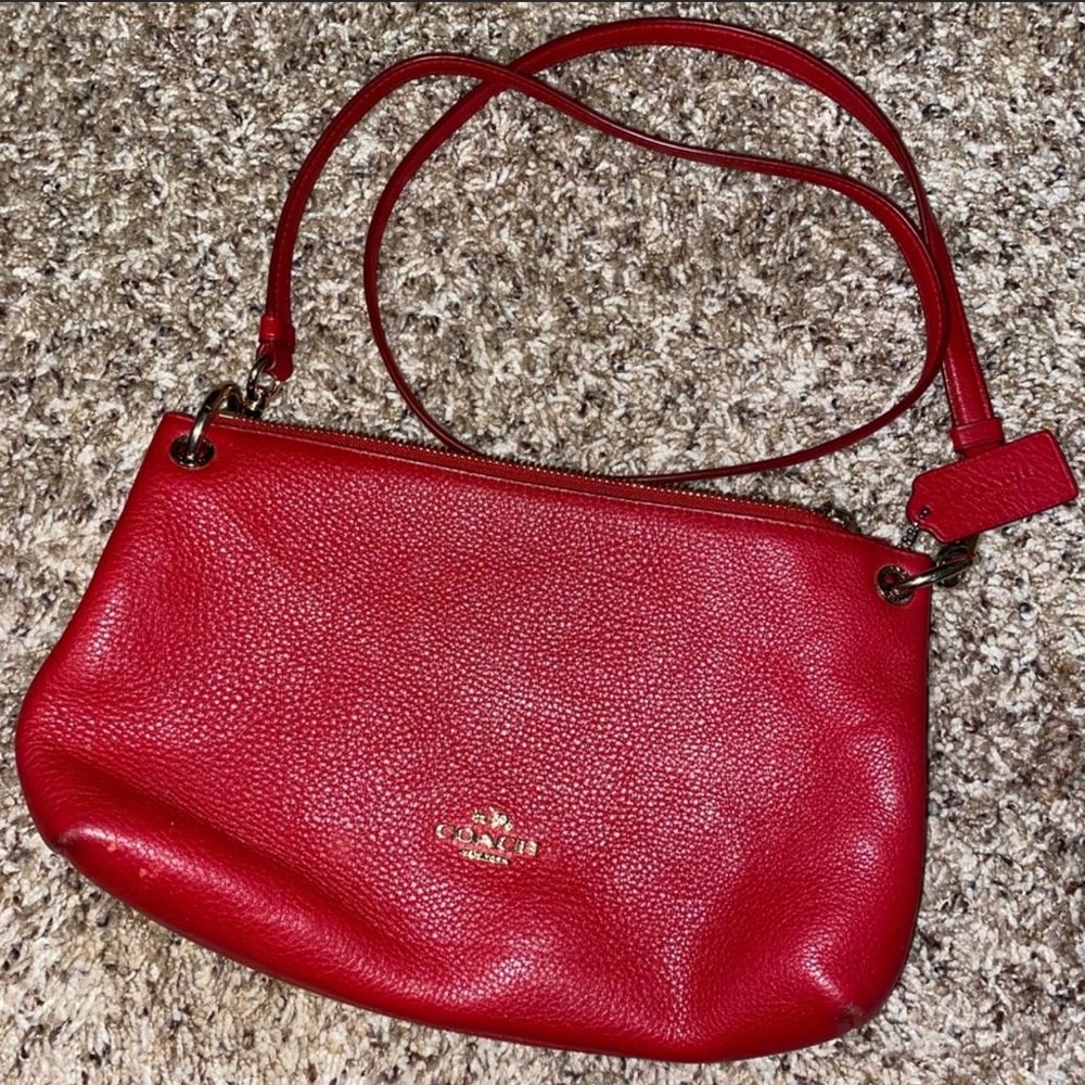 Coach Red Cross Body  Bag